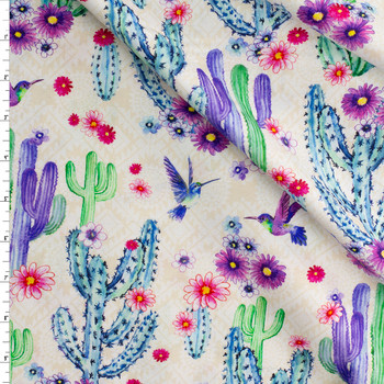 Desert Blooms - Stone Quilter’s Cotton from Robert Kaufman #31174 Fabric By The Yard