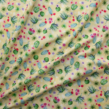 Desert Blooms - Sand Quilter’s Cotton from Robert Kaufman #31178 Fabric By The Yard - Wide shot