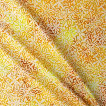 Azuleos - Marigold Indonesian Cotton Batik from Robert Kaufman #31195 Fabric By The Yard - Wide shot
