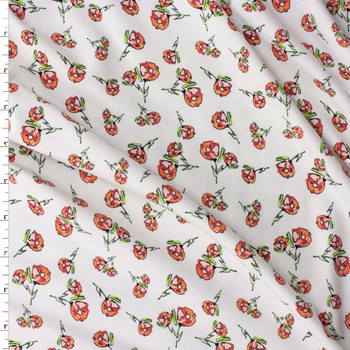 Wild Bloom Lively Rosebuds Crystal Stretch Cotton Jersey Knit from Art Gallery Fabrics #31210 Fabric By The Yard