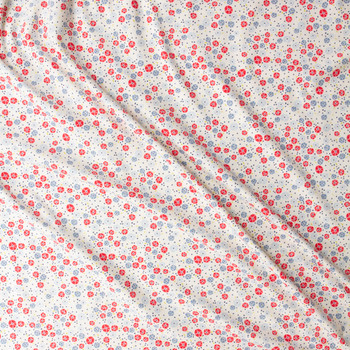Charleston Barnacles Cherry Stretch Cotton Jersey Knit from Art Gallery Fabrics #31211 Fabric By The Yard - Wide shot