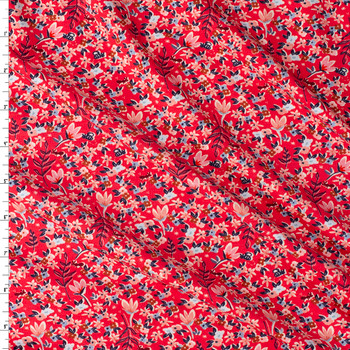 Charleston Garden Dreams Rouge Stretch Cotton Jersey Knit from Art Gallery Fabrics #31228 Fabric By The Yard