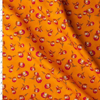 Wild Bloom Fire Floral Cotton Poplin from Art Gallery Fabrics #31255 Fabric By The Yard