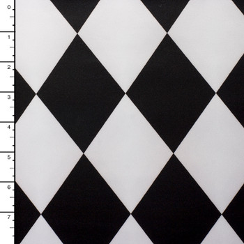 Black and White Harlequin Diamond Peau De Soie Black and White Harlequin Diamond Peau De Soie