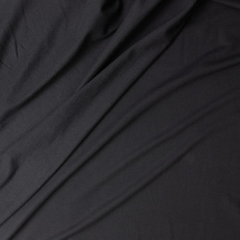 Black Stretch Cotton French Terry #31295 Fabric By The Yard - Wide shot