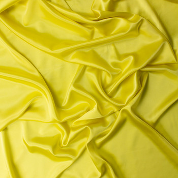 Lemon Stretch Silk Charmeuse #31339 Fabric By The Yard - Wide shot