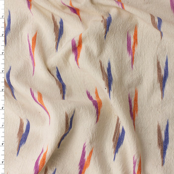 Multi Ikat on Ivory Cotton Gauze #31393 Fabric By The Yard