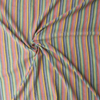 Multi Vertical Barcode Stripe Cotton Gauze #31395 Fabric By The Yard - Wide shot