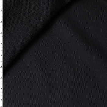 Black Heavyweight Cotton French Terry #31412 Fabric By The Yard