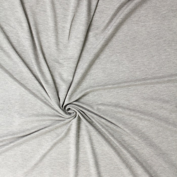 Heather Grey Stretch Modal French Terry #31413 Fabric By The Yard - Wide shot