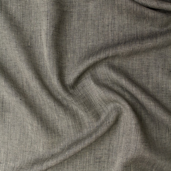 Black and Grey European Designer Linen Tweed #31423 Fabric By The Yard - Wide shot