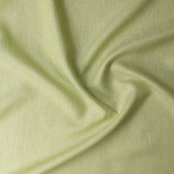 Coastal Celery European Designer Denim Look Linen #31433 Fabric By The Yard - Wide shot