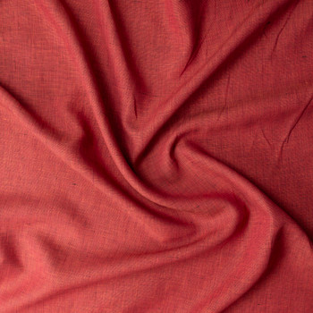 Pomegranate Melange European Designer Linen End on End #31437 Fabric By The Yard - Wide shot