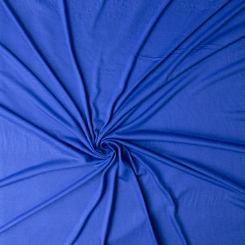 Blue Rayon Jersey #31459 Fabric By The Yard - Wide shot
