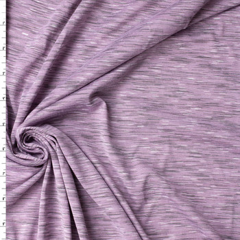 Lavender and Grey Heather Lightweight Moisture Wicking Knit from Rainbeau #31485 Fabric By The Yard