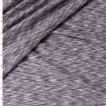 Light Grey Space Dye Stretch Brushed Athletic Knit from Rainbeau #31486 Fabric By The Yard