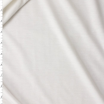 Warm White Poly/Rayon/Spandex French Terry #31533 Fabric By The Yard