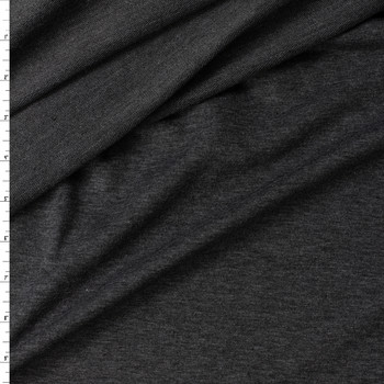Charcoal Heather Poly/Rayon/Spandex French Terry #31534 Fabric By The Yard