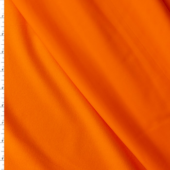 Neon Orange Fleece Back Stretch Performance Knit #31641 Fabric By The Yard