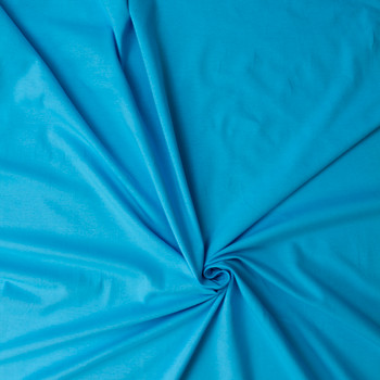 Aqua Stretch Cotton Jersey Knit #31662 Fabric By The Yard - Wide shot