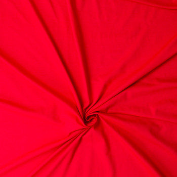 Red Stretch Cotton Jersey Knit #31664 Fabric By The Yard - Wide shot