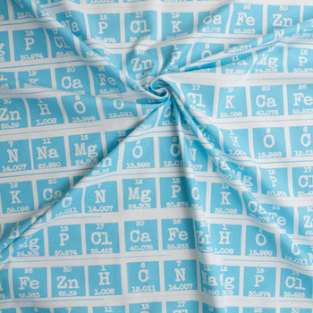 Playful Periodic Stretch Cotton Jersey Knit Print #31670 Fabric By The Yard - Wide shot