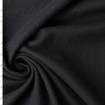 Black Wool Melton #31678 Fabric By The Yard