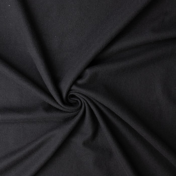 Black Wool Melton #31678 Fabric By The Yard - Wide shot