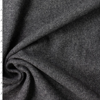 Heather Charcoal Wool Melton #31679 Fabric By The Yard