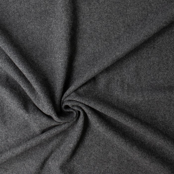 Heather Charcoal Wool Melton #31679 Fabric By The Yard - Wide shot