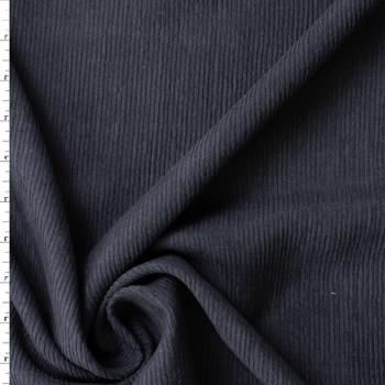 Charcoal Italian Designer 8 Wale Corduroy #31754 Fabric By The Yard