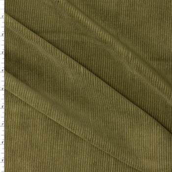 Moss Italian Designer 8 Wale Corduroy #31764 Fabric By The Yard