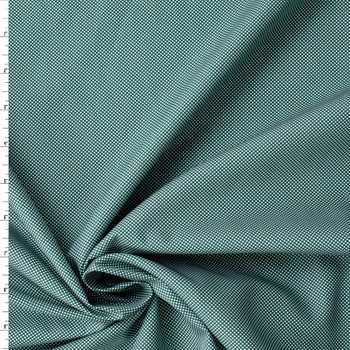White Micro Dot on Hunter Italian Designer Cotton Poplin #31785 Fabric By The Yard