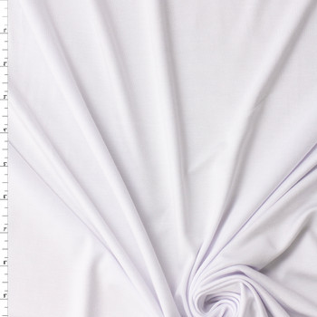 White Heavyweight Stretch Rayon/Spandex Jersey #31868 Fabric By The Yard