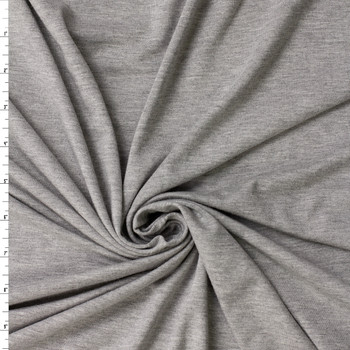 Grey Heather Heavyweight Stretch Rayon/Spandex Jersey #31871 Fabric By The Yard