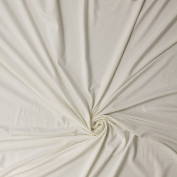 Ivory Heavyweight Stretch Rayon/Spandex Jersey #31877 Fabric By The Yard - Wide shot