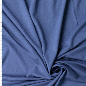 Denim Blue Heavyweight Stretch Rayon/Spandex Jersey #31883 Fabric By The Yard