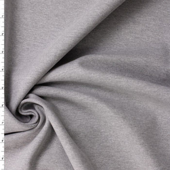 Heather Grey Cotton/Spandex Rib Knit #31893 Fabric By The Yard
