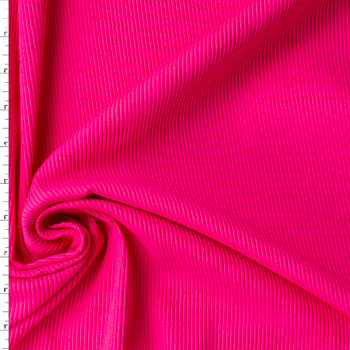 Hot Pink Heavyweight Stretch Rib #31914 Fabric By The Yard