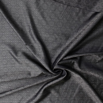 Gunmetal Black Diamonds Designer Cupro Lining #32043 Fabric By The Yard - Wide shot