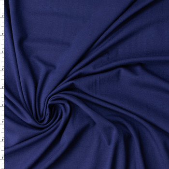 Deep Anchor Blue Heavyweight Stretch Rayon/Spandex Jersey #32089 Fabric By The Yard