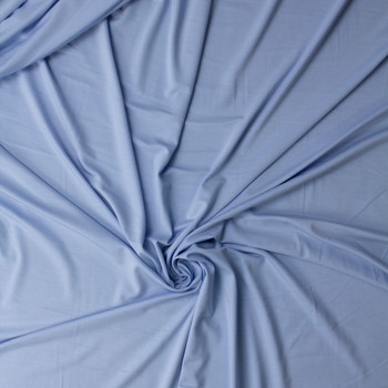 Baby Blue Heavyweight Stretch Rayon/Spandex Jersey #32092 Fabric By The Yard - Wide shot