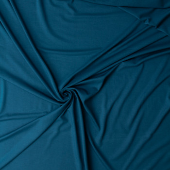 Teal Heavyweight Stretch Rayon/Spandex Jersey #32093 Fabric By The Yard - Wide shot