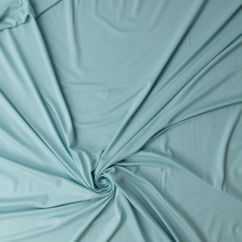 Dusty Aqua Heavyweight Stretch Rayon/Spandex Jersey #32094 Fabric By The Yard - Wide shot