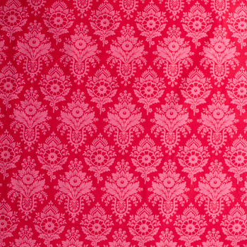 Full Bloom Coral Lulu Cotton Woven from FIGO #32114 Fabric By The Yard - Wide shot