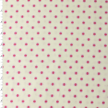 Full Bloom Coral Dot Cotton Woven from FIGO #32119 Fabric By The Yard