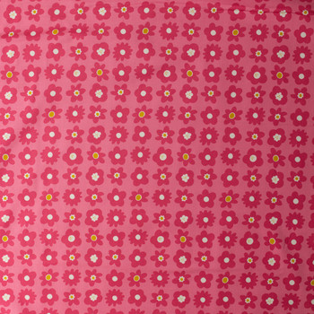 Joyful June Pink Blooms Cotton Woven from FIGO #32120 Fabric By The Yard - Wide shot