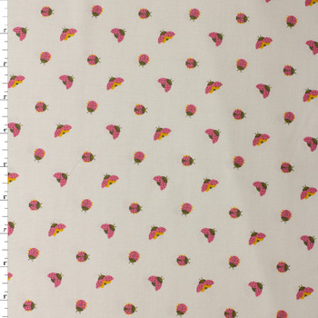 Joyful June Cream Ladybugs Cotton Woven from FIGO #32122 Fabric By The Yard