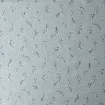 Humblebee Blue Branches Recycled Cotton Woven from FIGO #32126 Fabric By The Yard - Wide shot