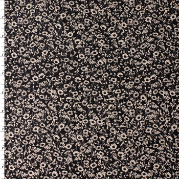 Humblebee Charcoal Chamomile Recycled Cotton Recycled Cotton Woven from FIGO #32127 Fabric By The Yard
